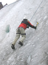 Ice climbing techniques at Glacier Torre with Patagonia 
Adventure Trip